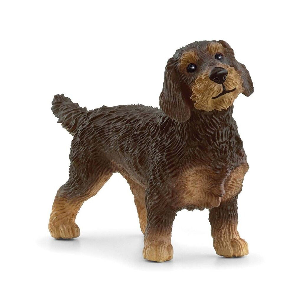 Schleich ruhåret gravhund figur i brunt og sort