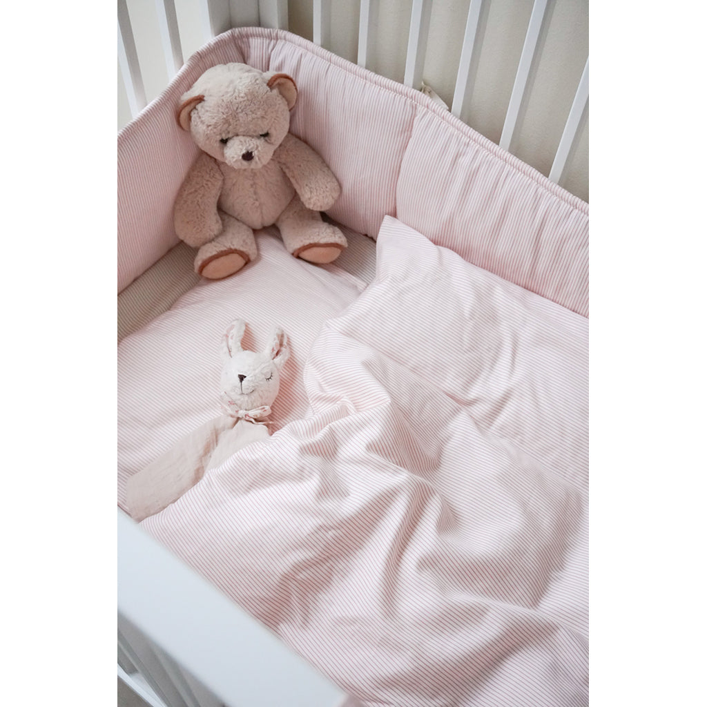 Cam Cam Sengesett, Junior, 100x140cm - GOTS - Classic Stripes Rose