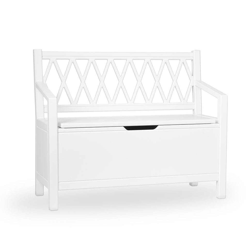 Cam Cam bænk, Harlequin Kids storage bench - hvid