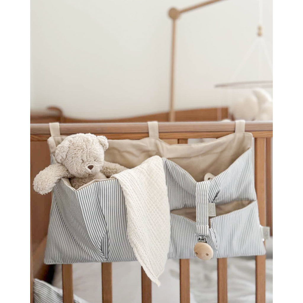 Cam Cam bed pocket, sengelommer i stoff, OCS - Classic stripes blue
