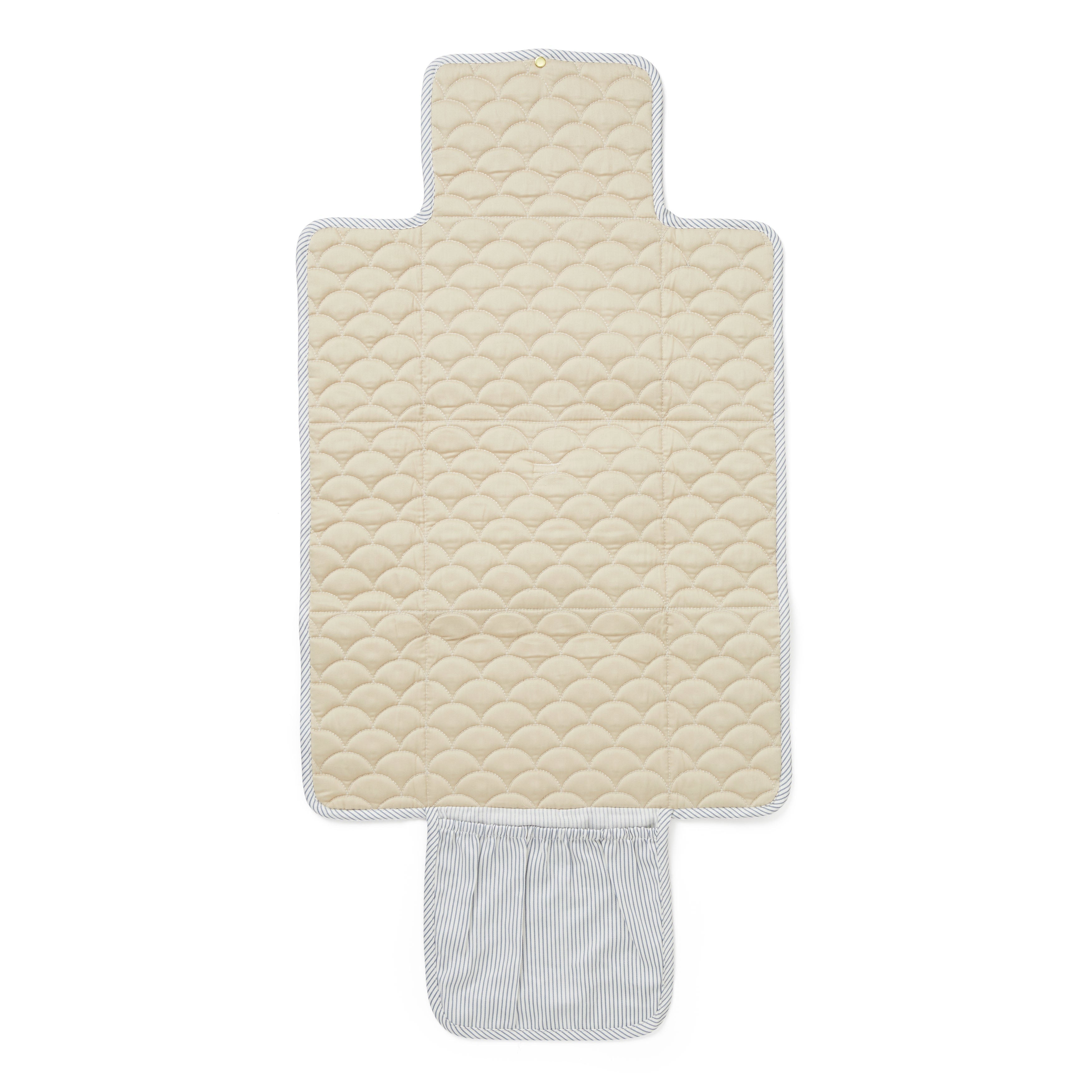 Cam Cam stellematte, Quilted - Classic stripes blue/Praline