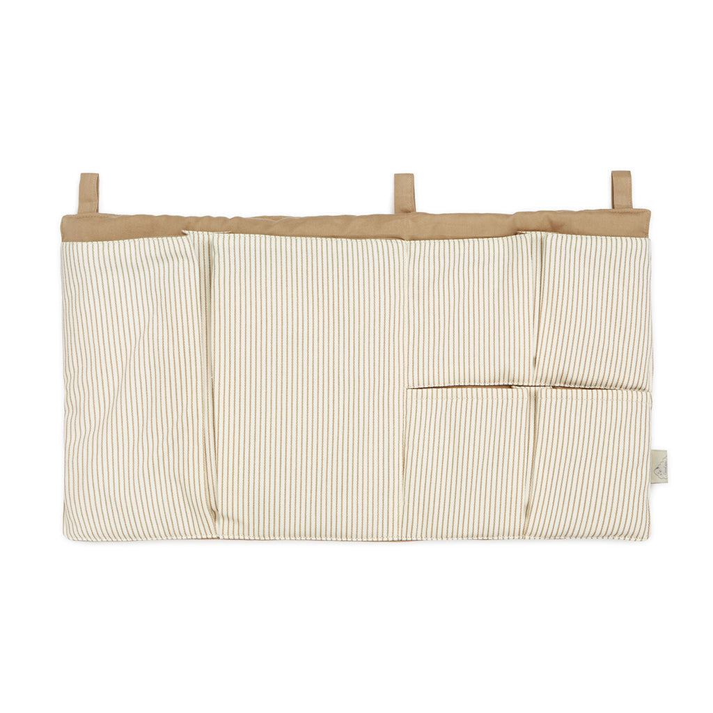 Cam Cam bed pocket, sengelommer i stof, OCS - Classic stripes camel