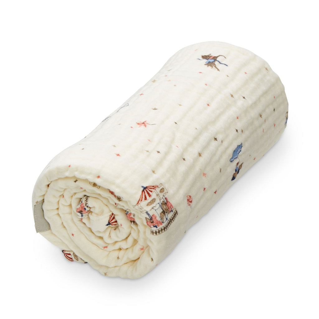 Cam Cam muslin babytæppe, Økologisk, GOTS - Carousel
