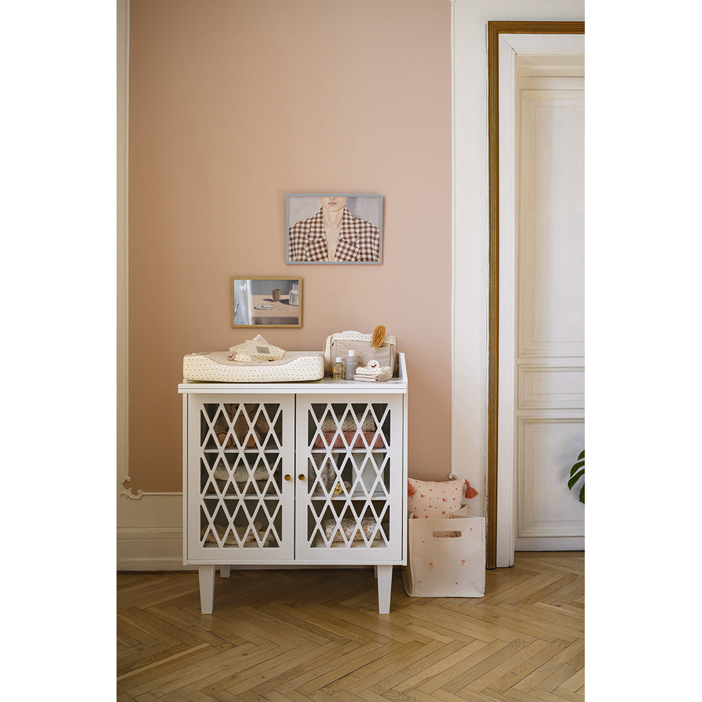 Cam Cam Canvas oppbevaringskurv, økologisk, GOTS - Bows