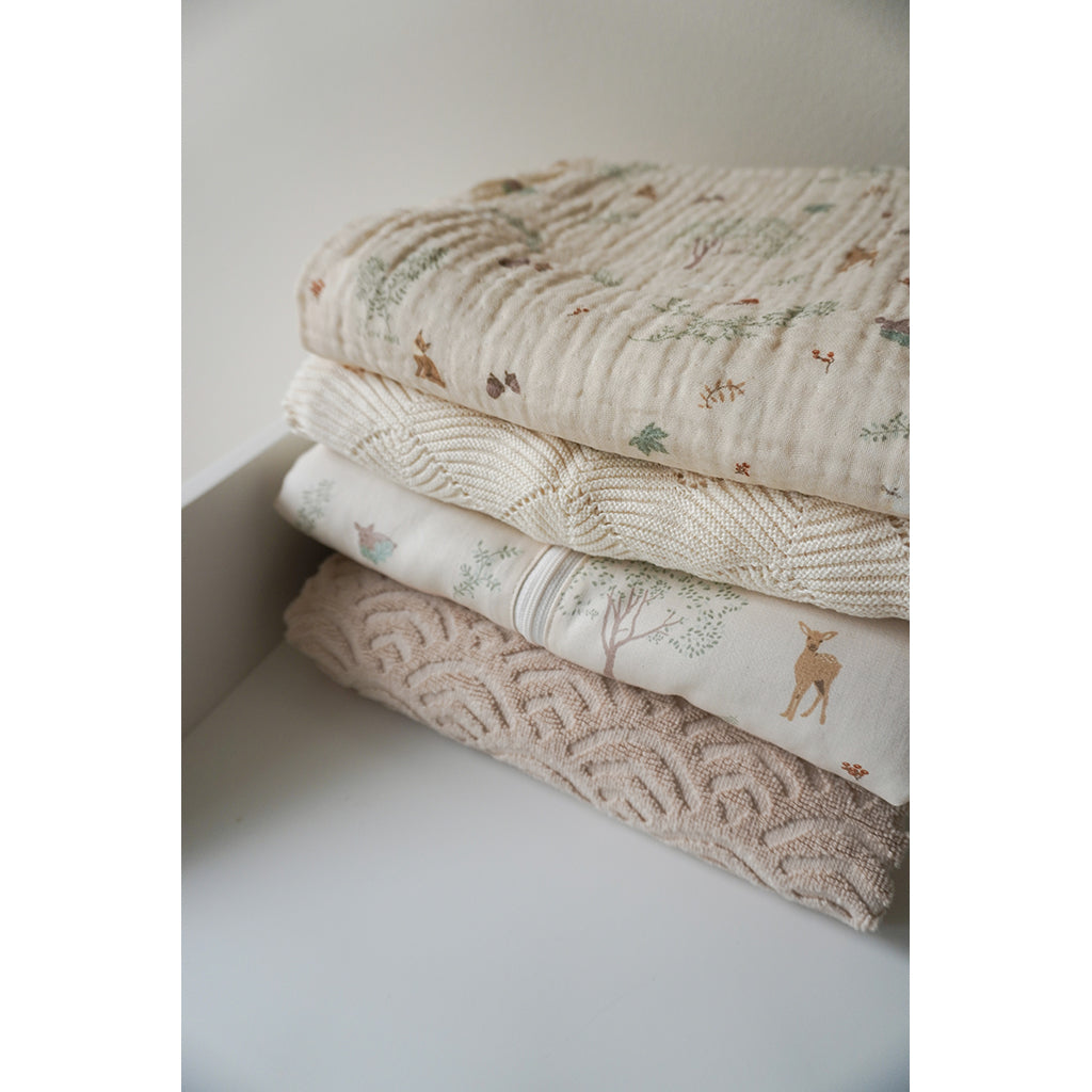 Cam Cam musselinteppe til baby, økologisk - GOTS - Woodland