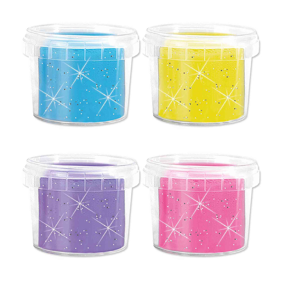 SES Creative Modellervoks, Silkemyk glitter 4x90g