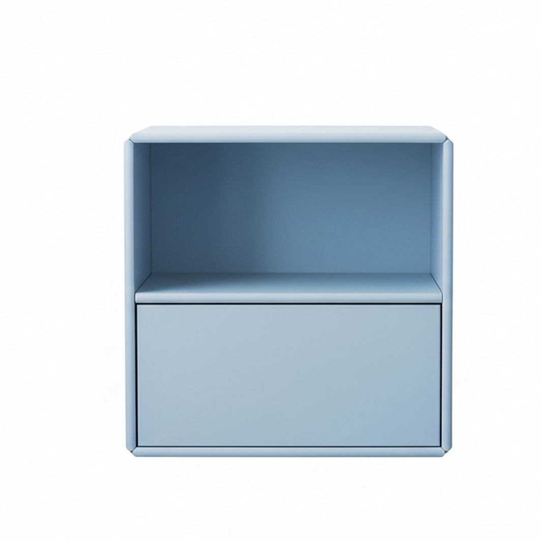 By Aulum Charlie nattbord med skuffe, 40x40 cm – Himalayan Blue
