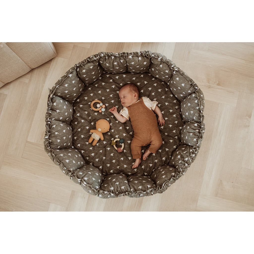 Play&Go Coco birds, Tre-i-én babyteppe, økologisk - Bloom birds