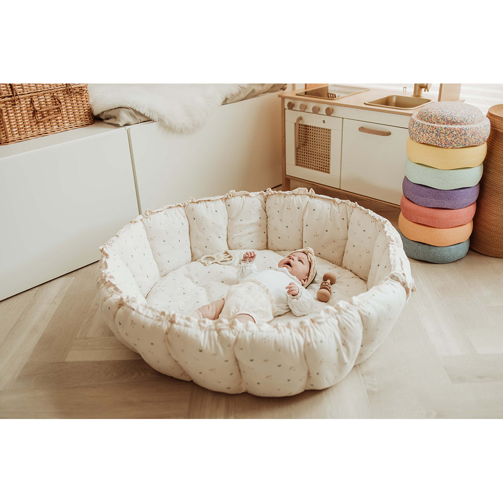 Play&Go Coco Moon, Tre-i-ett babyteppe, økologisk - Bloom Moon