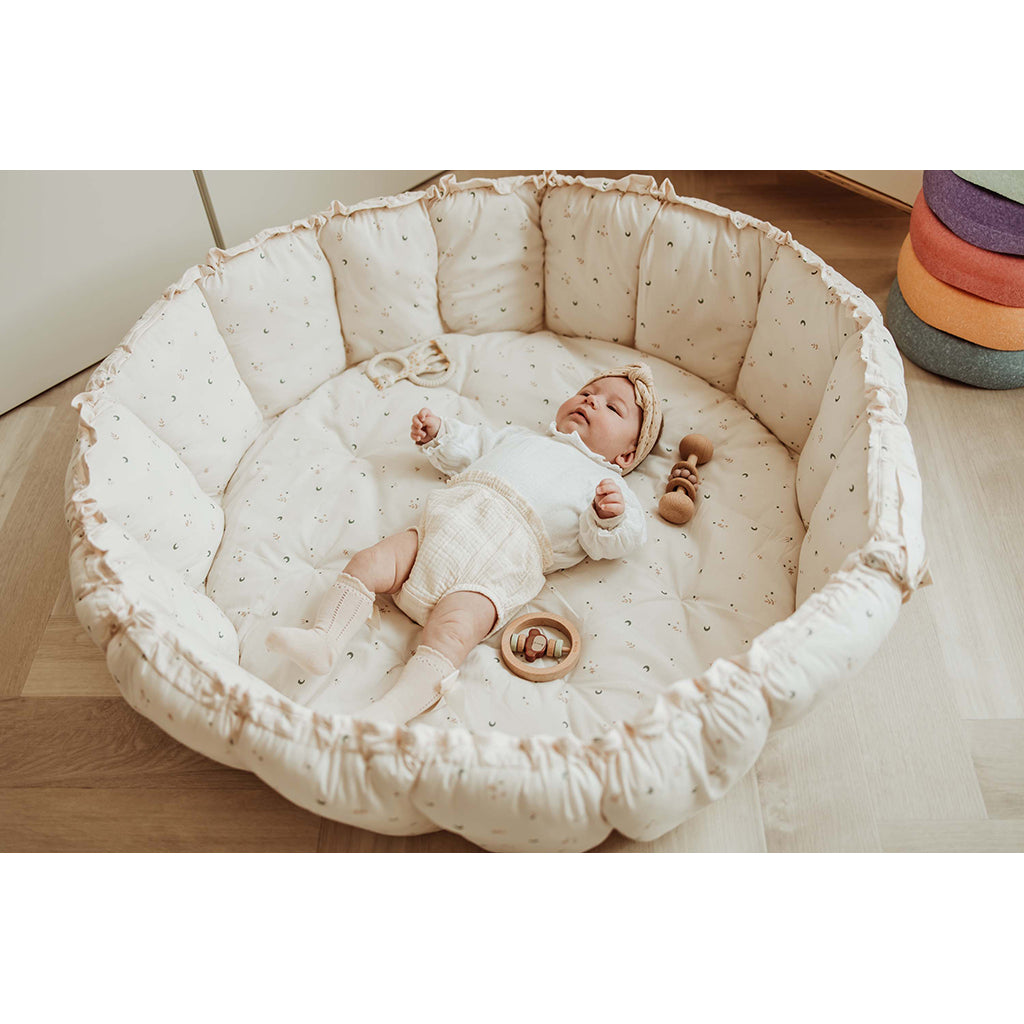 Play&Go Coco Moon, Tre-i-ett babyteppe, økologisk - Bloom Moon