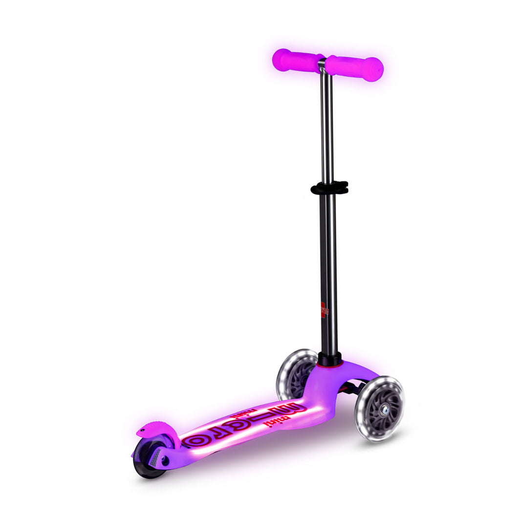 Micro Sparkesykkel, Mini Deluxe Glow LED Plus - Frosty Pink