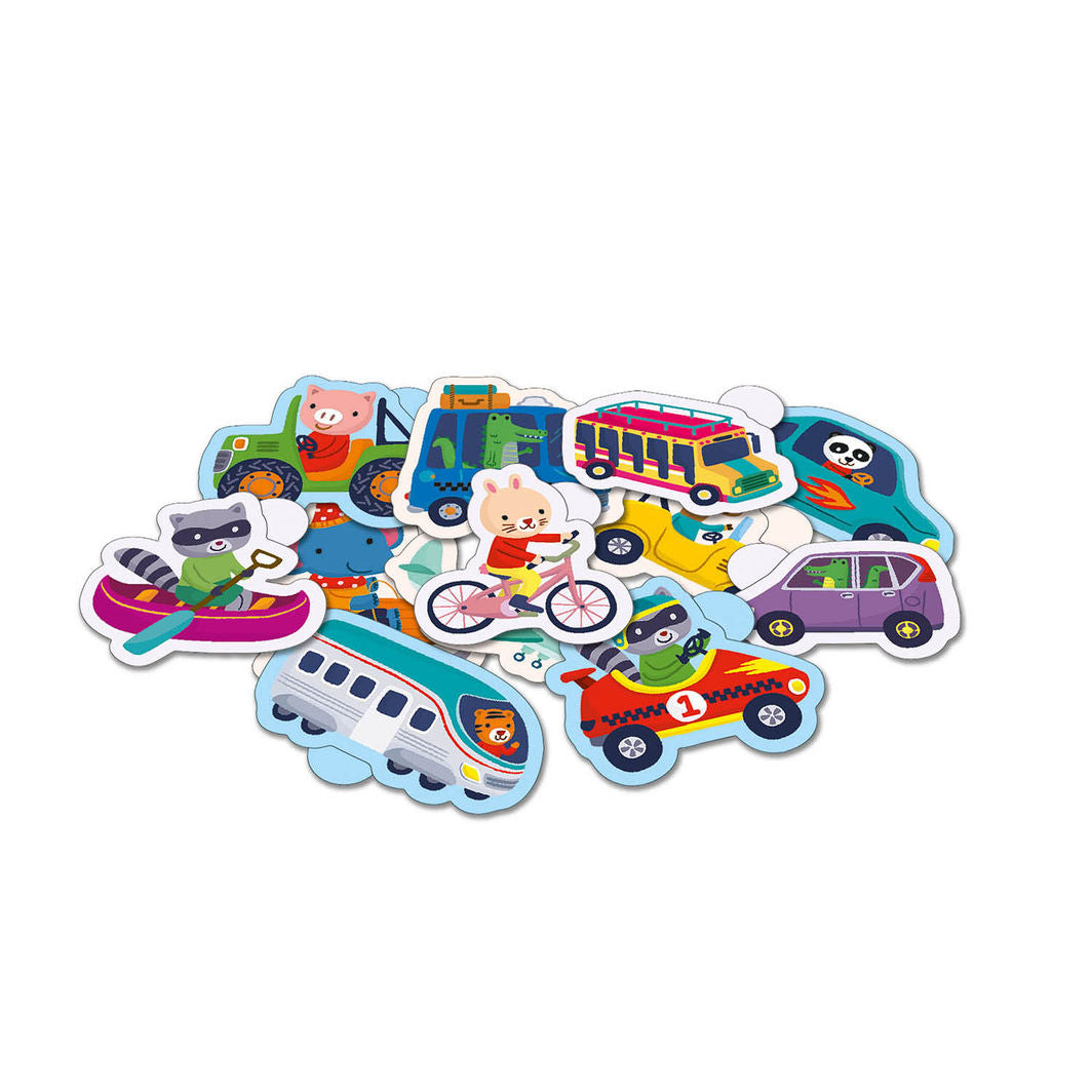 Auzou Mine første klistremerker, Transportmidler