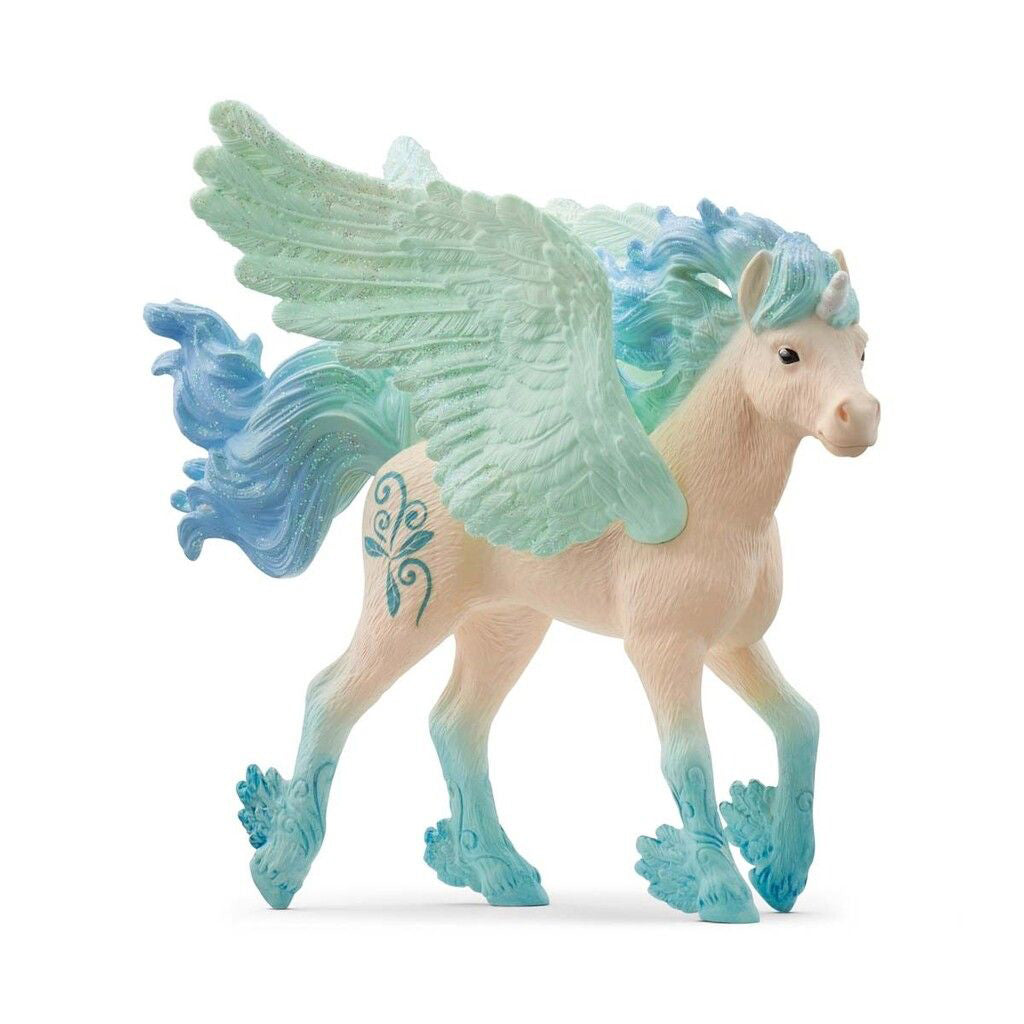 Schleich Bayala Stormy enhjørningsføl med lyseblå vinger