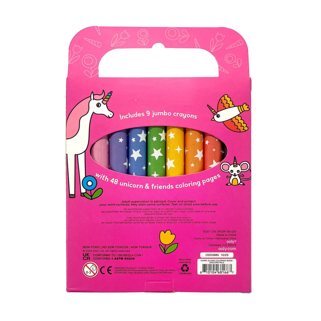 Ooly Fargekritt og malebok – Unicorn Pals – Carry Along