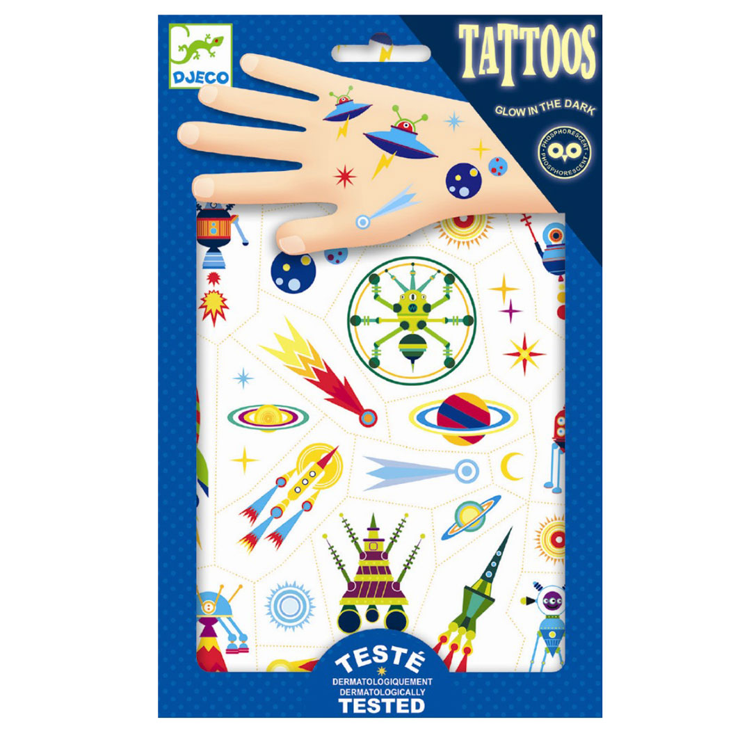 Djeco tatoveringer, Space selvlysende