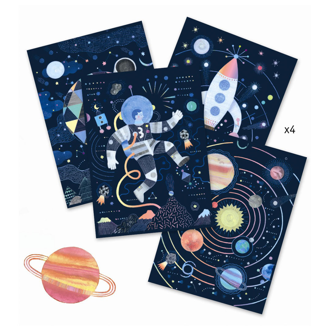 Djeco scratch kort, Rommet