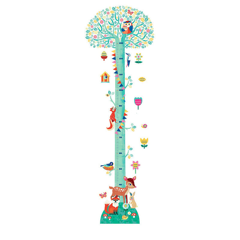 Djeco veggklistremerker, høydemåler med skogens dyr