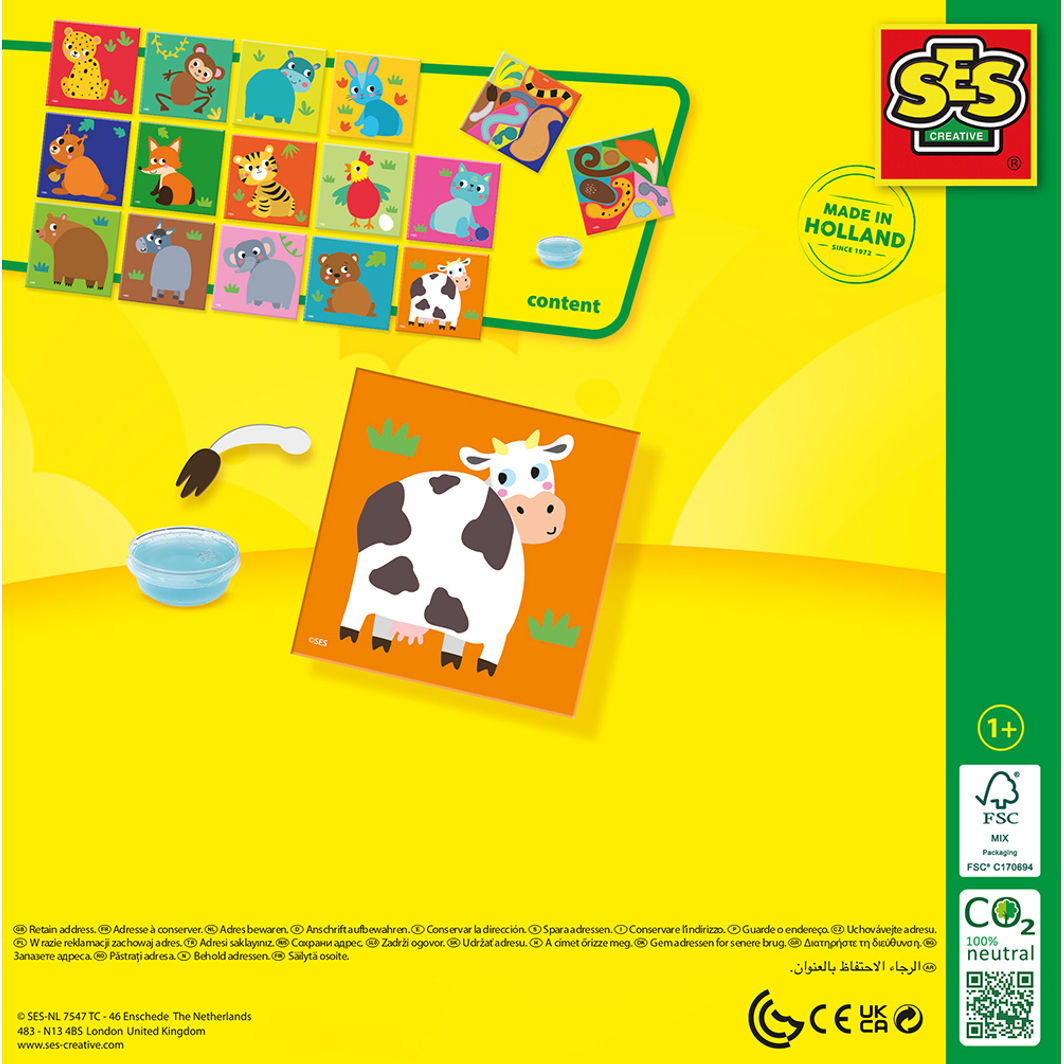 SES Creative Mit første kreative sett, Haler på dyr - Fra 1-4 år