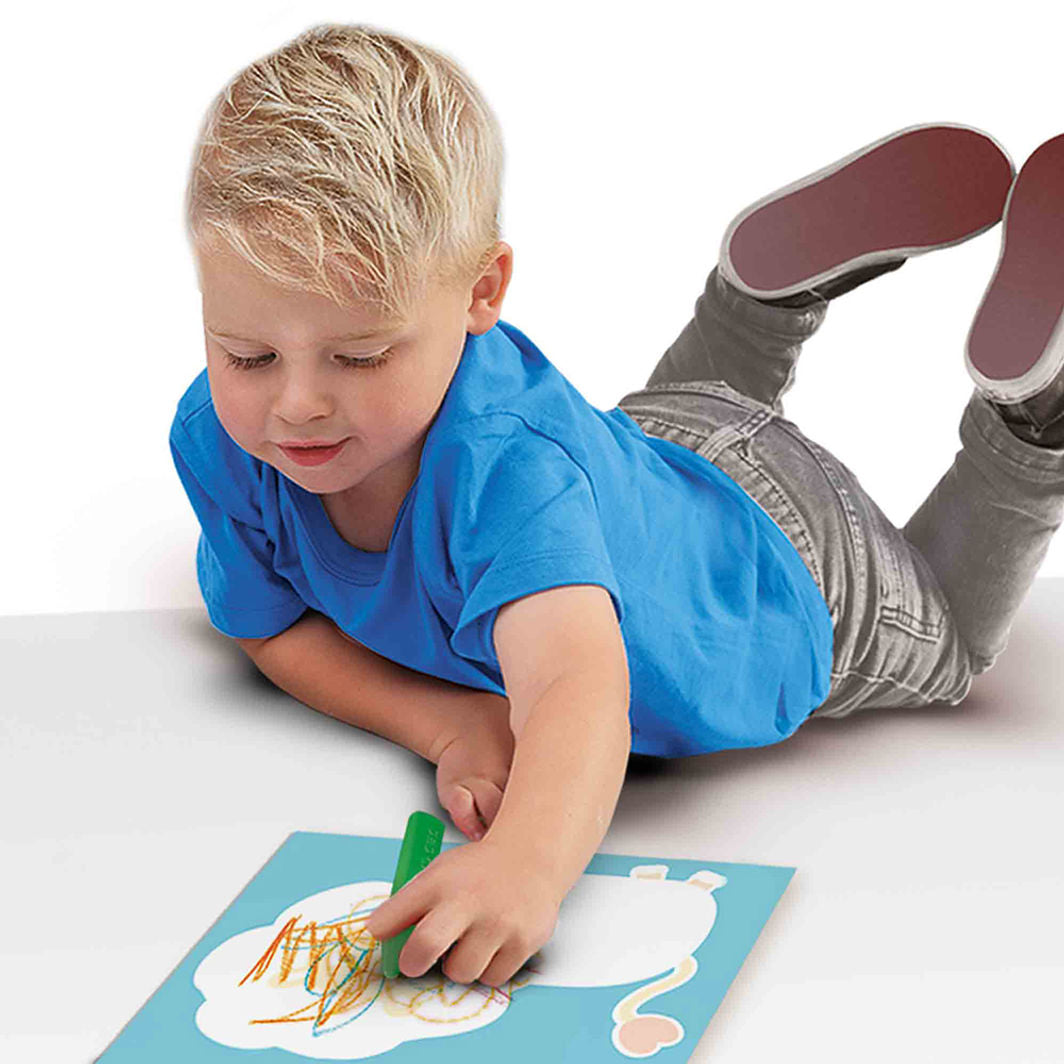 SES Creative Mit første kreative sett, Farvekridt og dyrekort - Fra 1-4 år