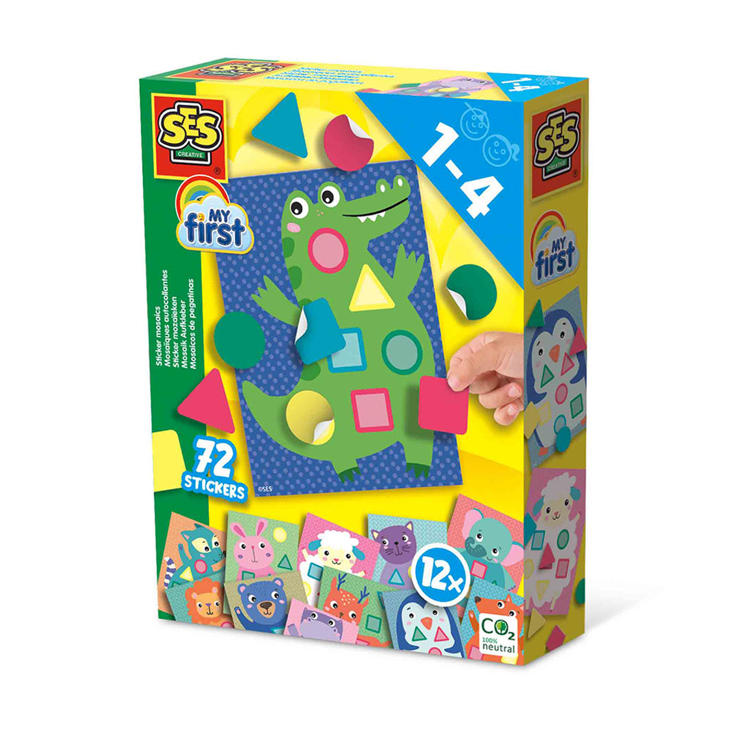 SES Creative Klistermærkemosaik. Sjov kreativ aktivitet for børn 1-4 år.