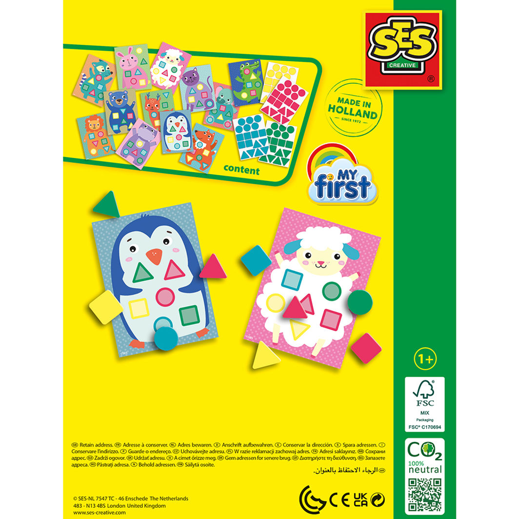 SES Creative Mitt første kreative sett, Klistremerkemosaikk - Fra 1-4 år