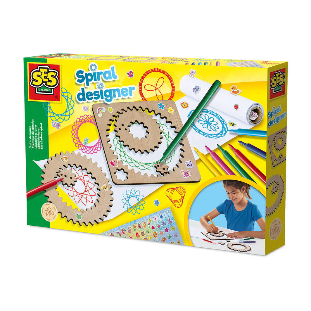 SES Creative Spiraltegnesæt af træ