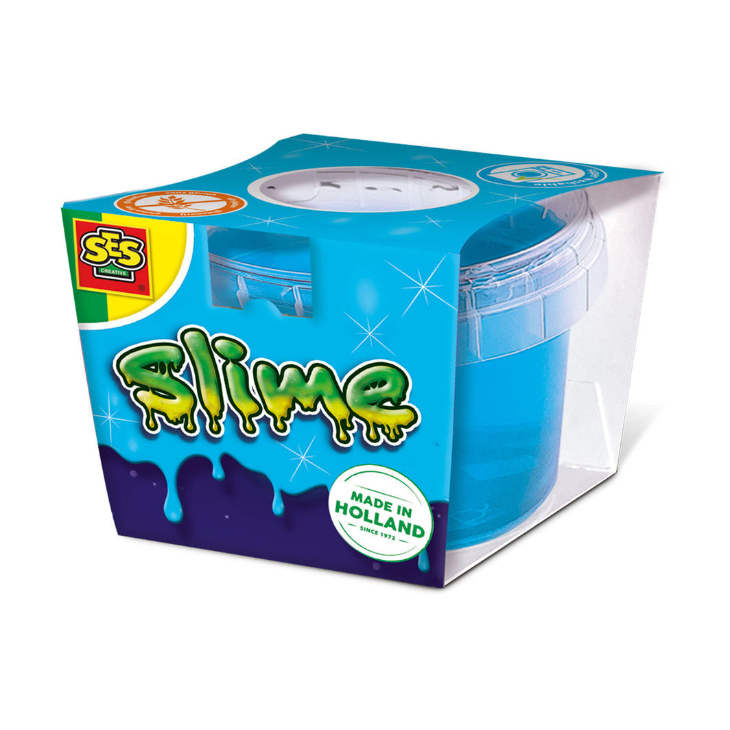 SES Creative Slim blå glitter 140 gram. Billede af forside og side af pakke