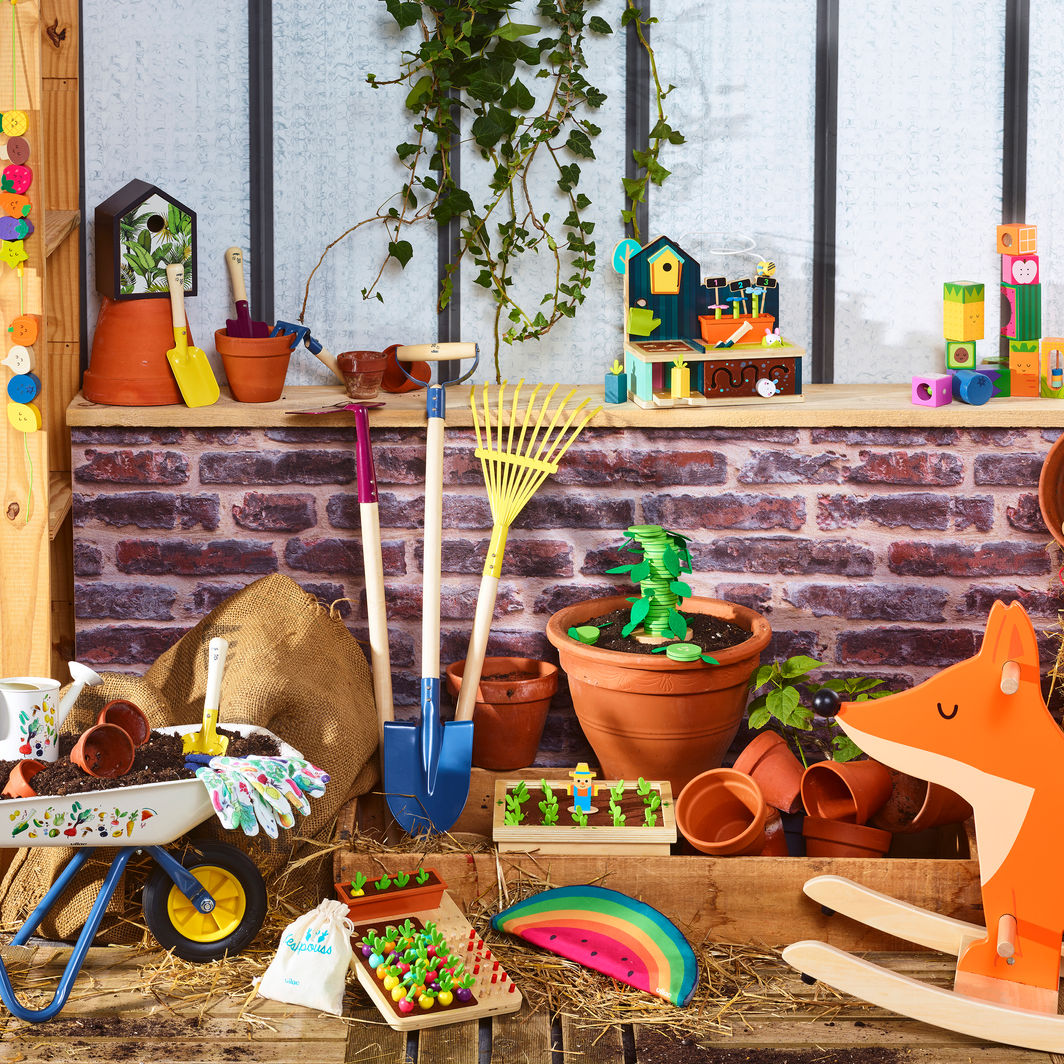 Vilac Hageredskaper for barn, 3 deler - Store redskaper