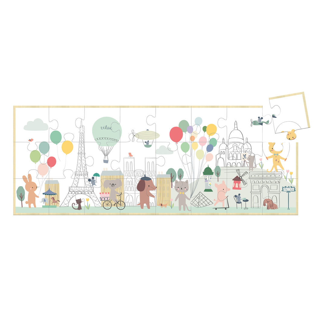 Vilac Puslespill i tre 24 brikker, Paris