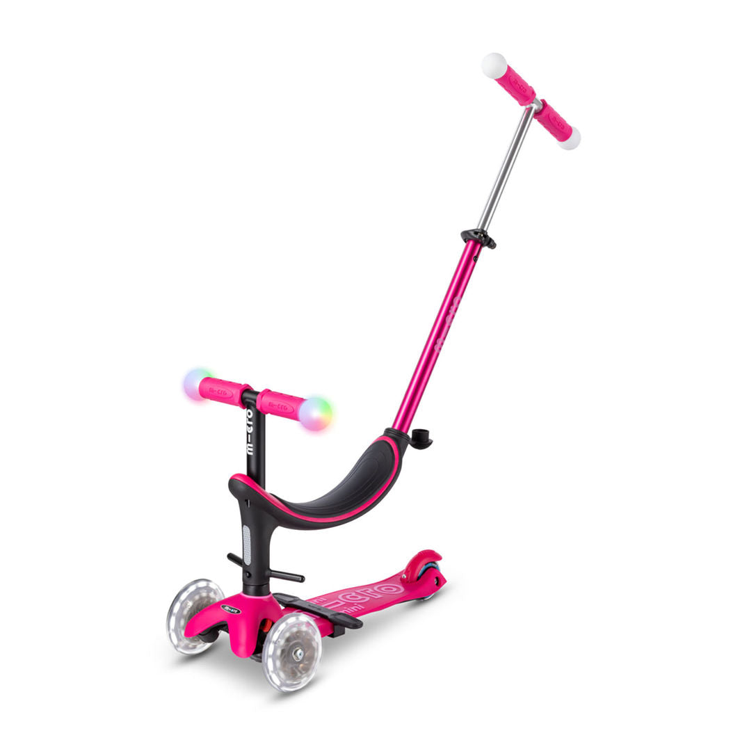 Micro Mini2grow Deluxe Magic LED 2.0 - Pink løbecykel og løbehjul