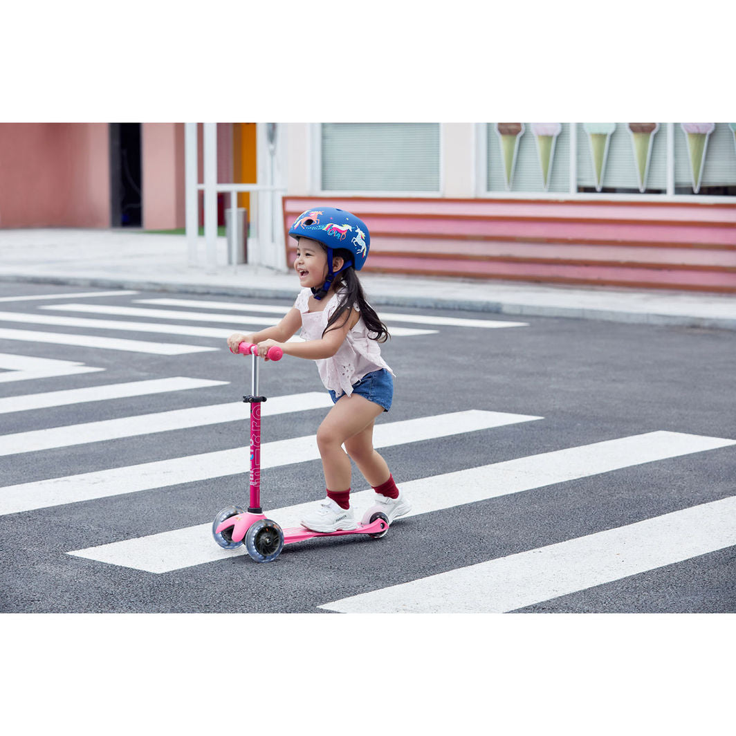 Micro Sparkesykkel, Mini Deluxe LED - Pink