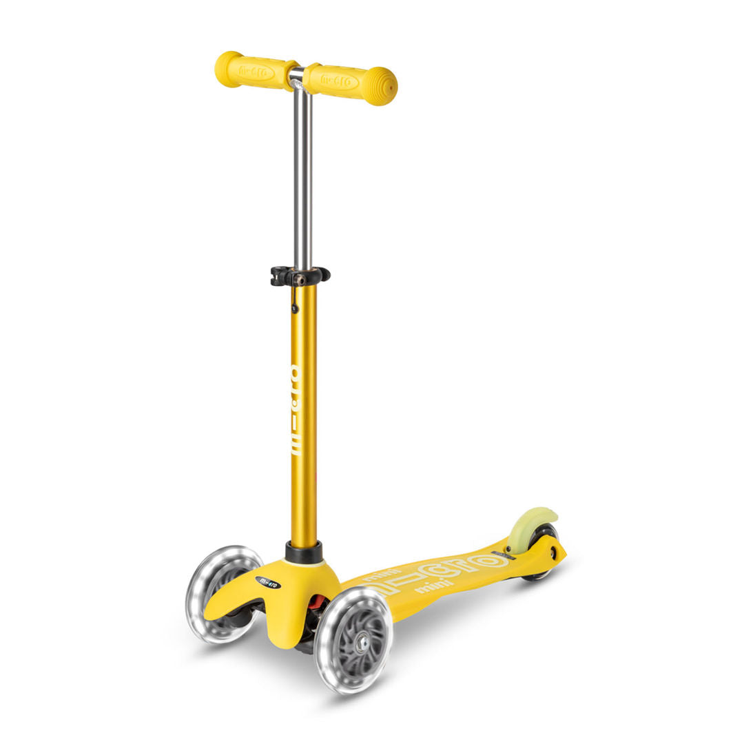Micro Sparkesykkel, Mini Deluxe LED - Yellow
