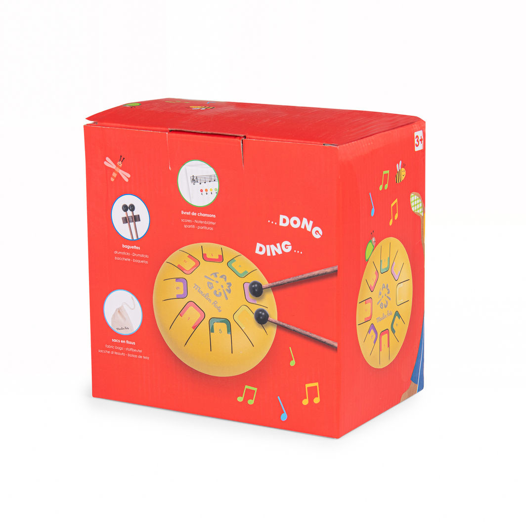 Moulin Roty Tungetromme, liten gul - Les Popipop