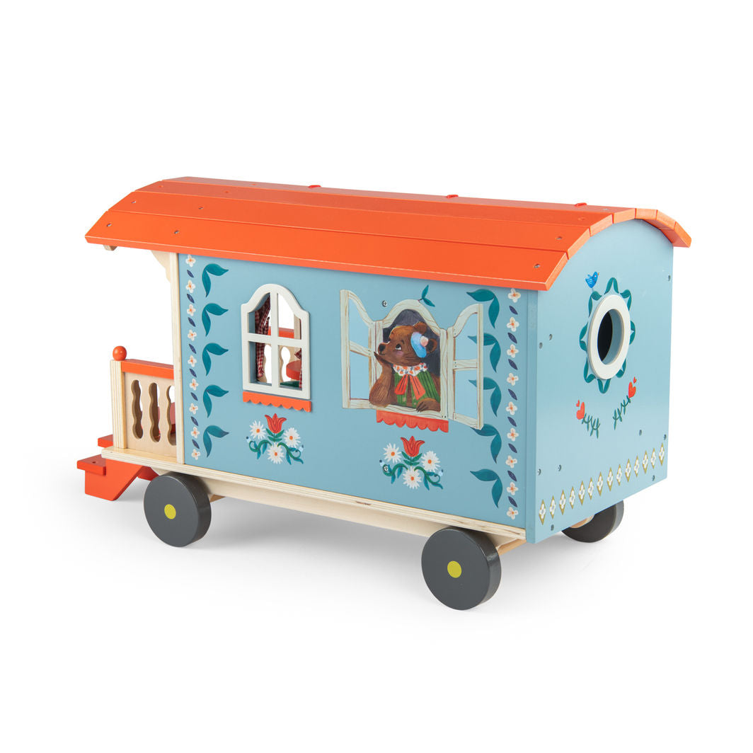 Moulin Roty Campingvogn med møbler, Les Minouchkas