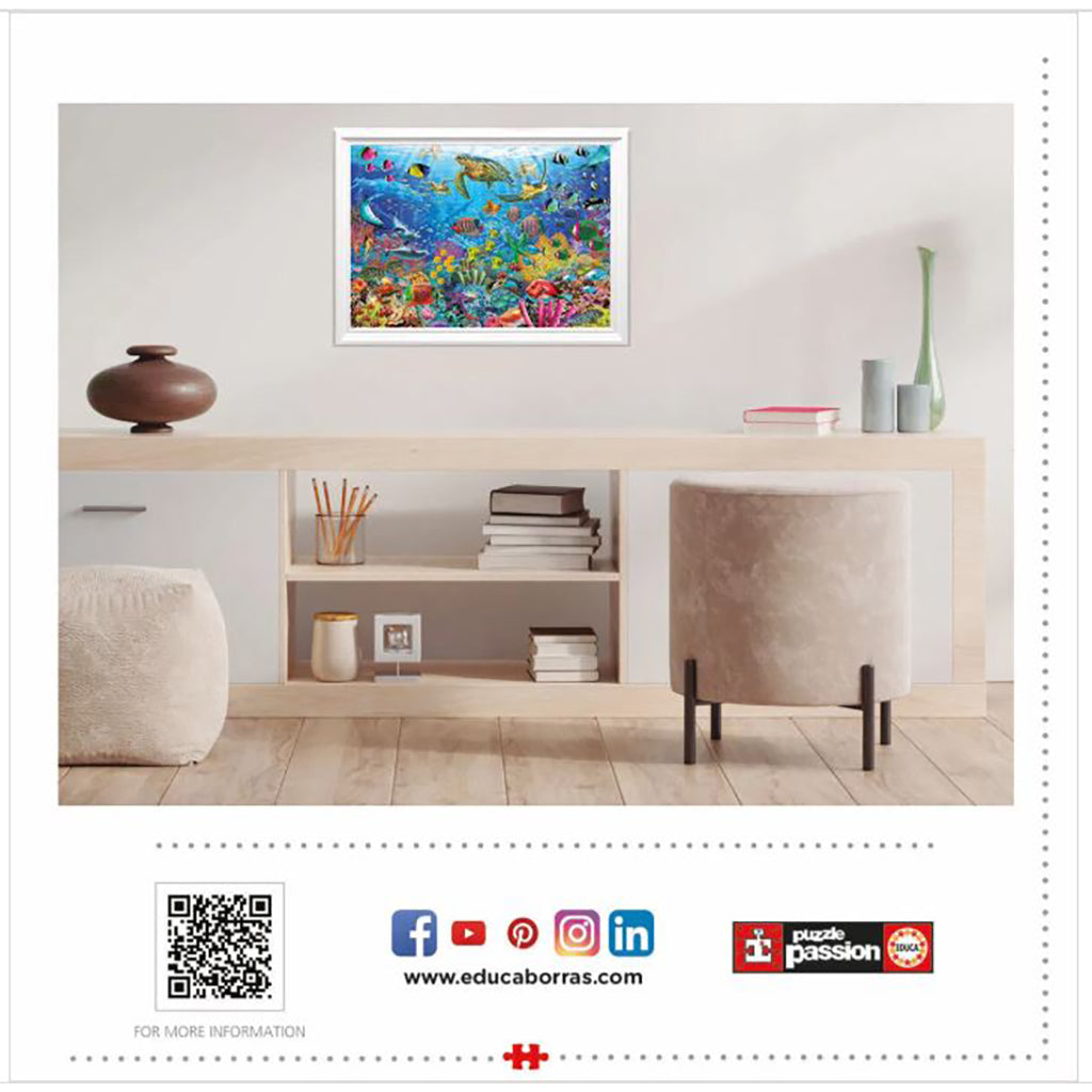 Educa puslespill med 1000 brikker - Tropical Fantasy Turtles