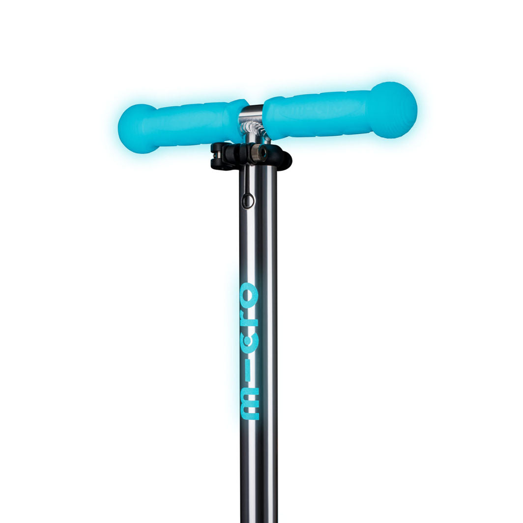 Micro Sparkesykkel, Mini Deluxe Glow LED Plus - Glacier Aqua