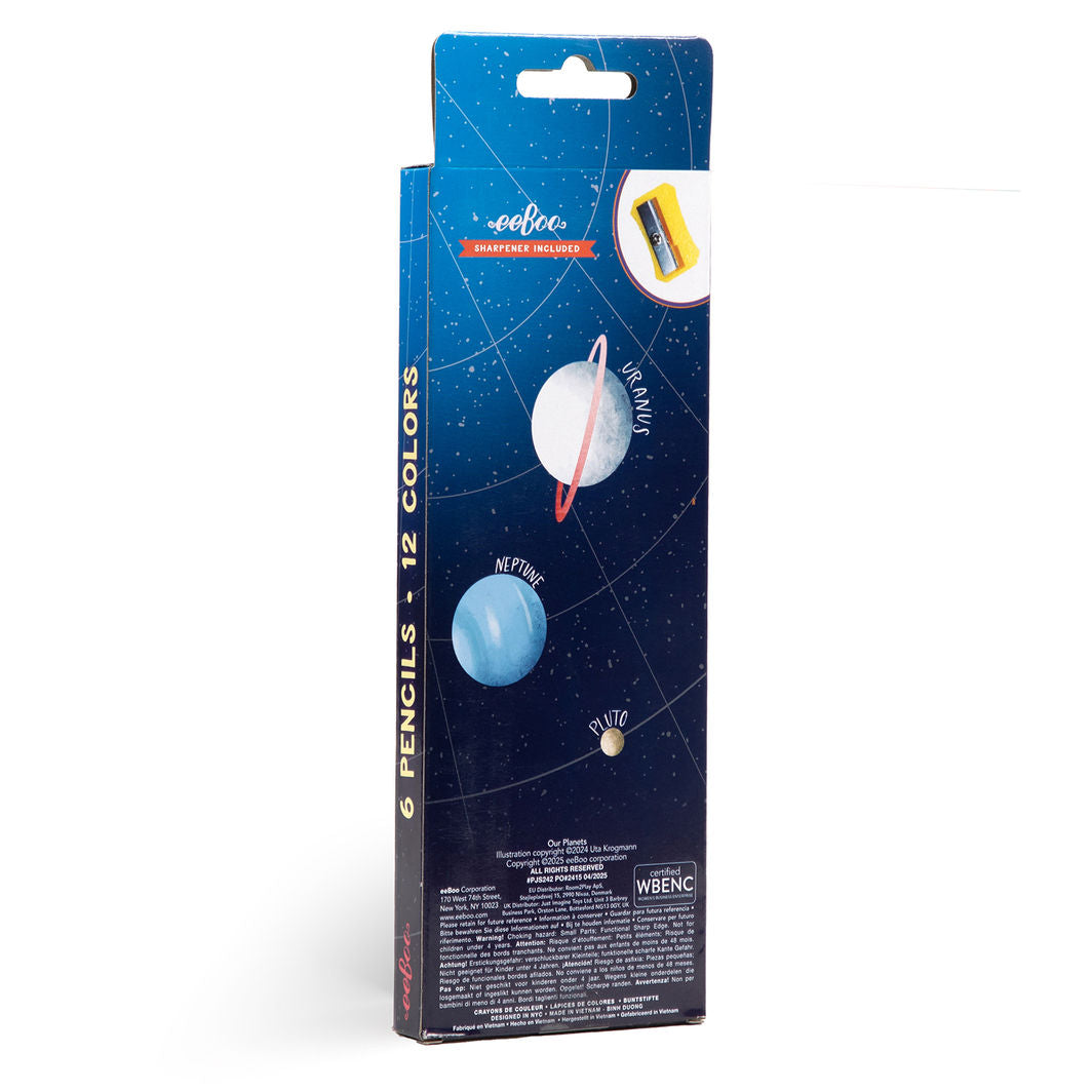 eeBoo - 6 jumbo fargeblyanter - Our Planets Special