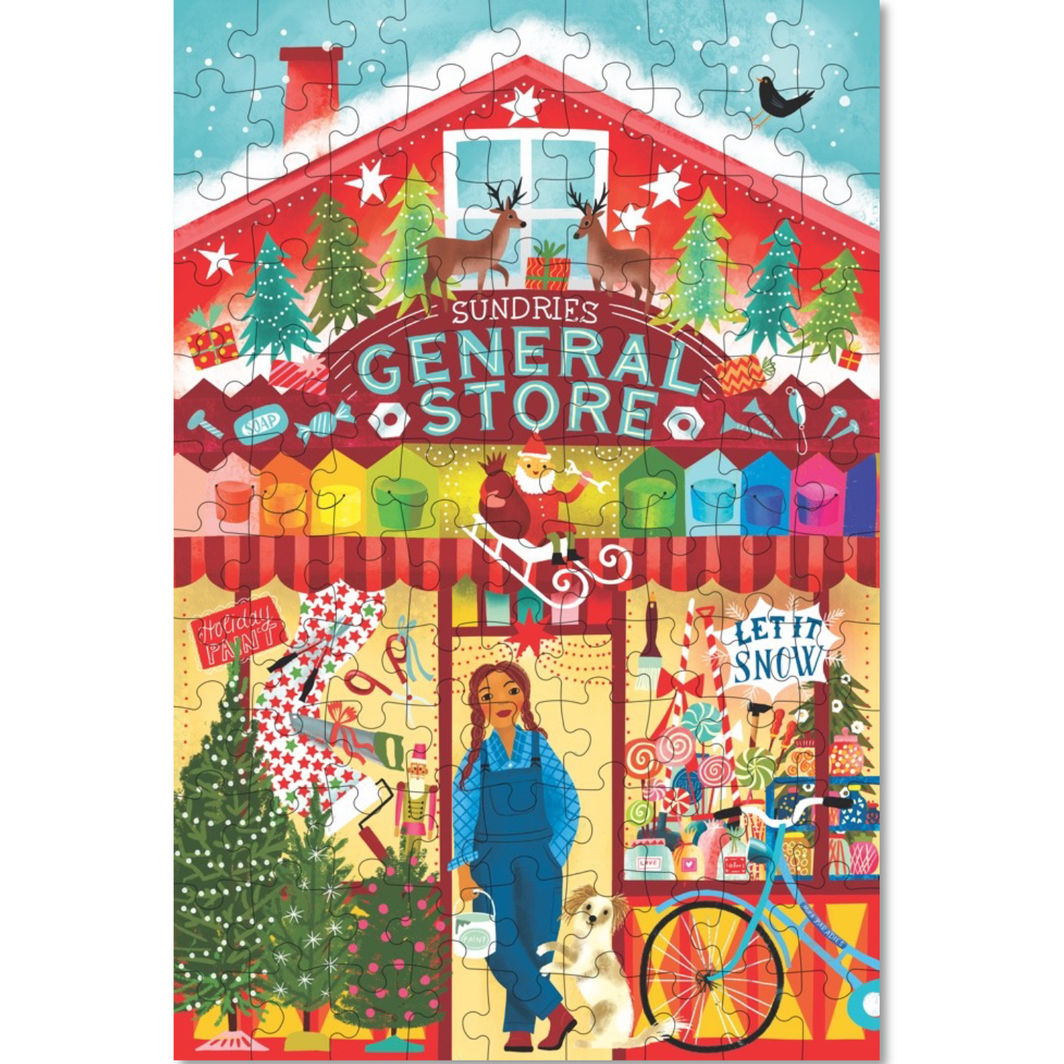 eeBoo Puslespill 100 biter, Christmas Market - Ass. modeller