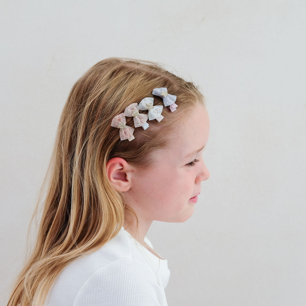 Mimi & Lula Hårpynt, 8 hårspenner - Mini Tutu Bow Enchanted