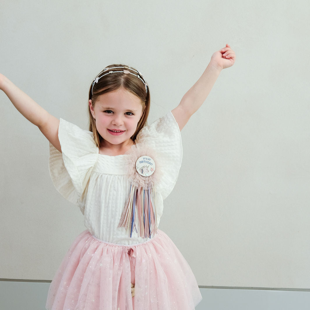 Mimi & Lula badge, Birthday Unicorn Celeste