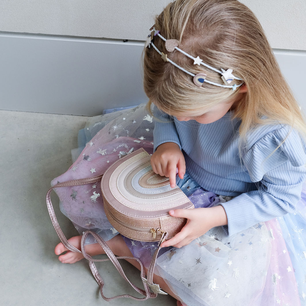 Mimi & Lula Skulderveske, Pink Rainbow Enchanted
