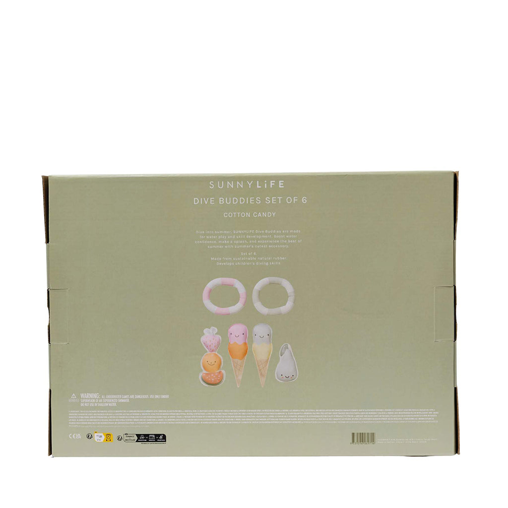 Sunnylife dykkertilbehør, 6 stk. Cotton Candy Set