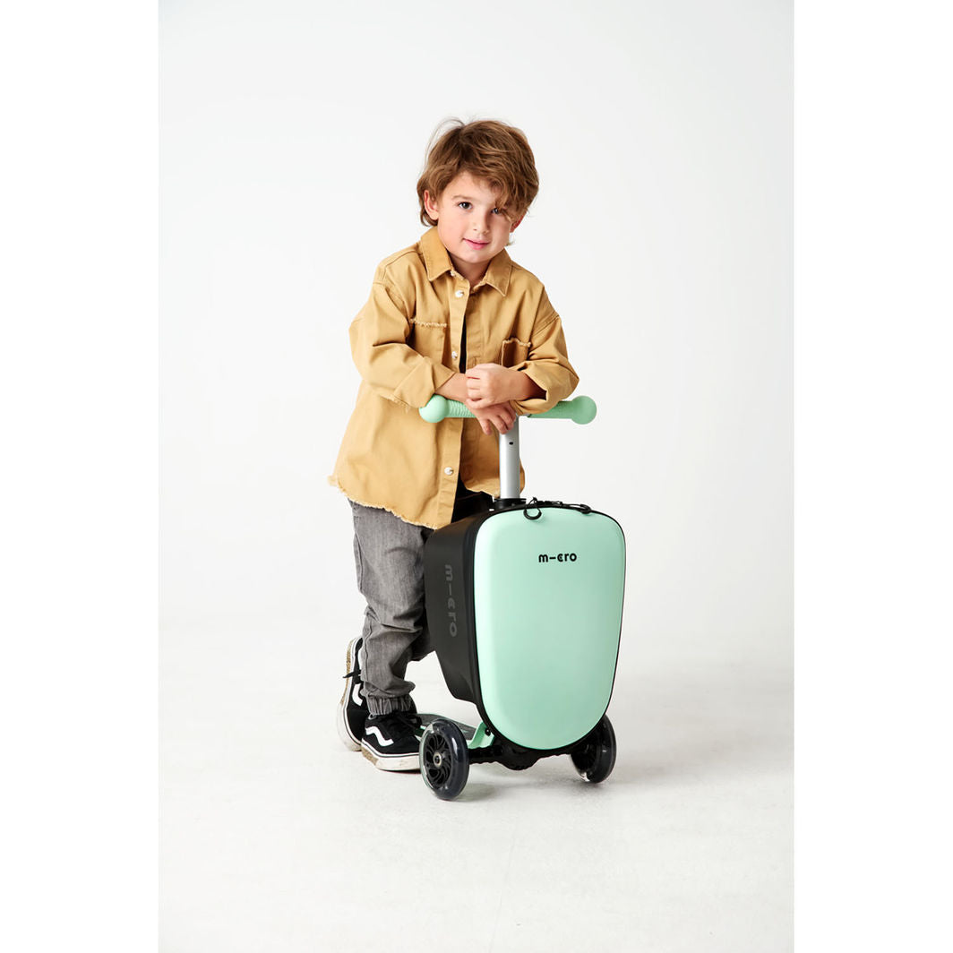 Micro Kuffert med sparkesykkel, Junior trillebag 13L – Mint
