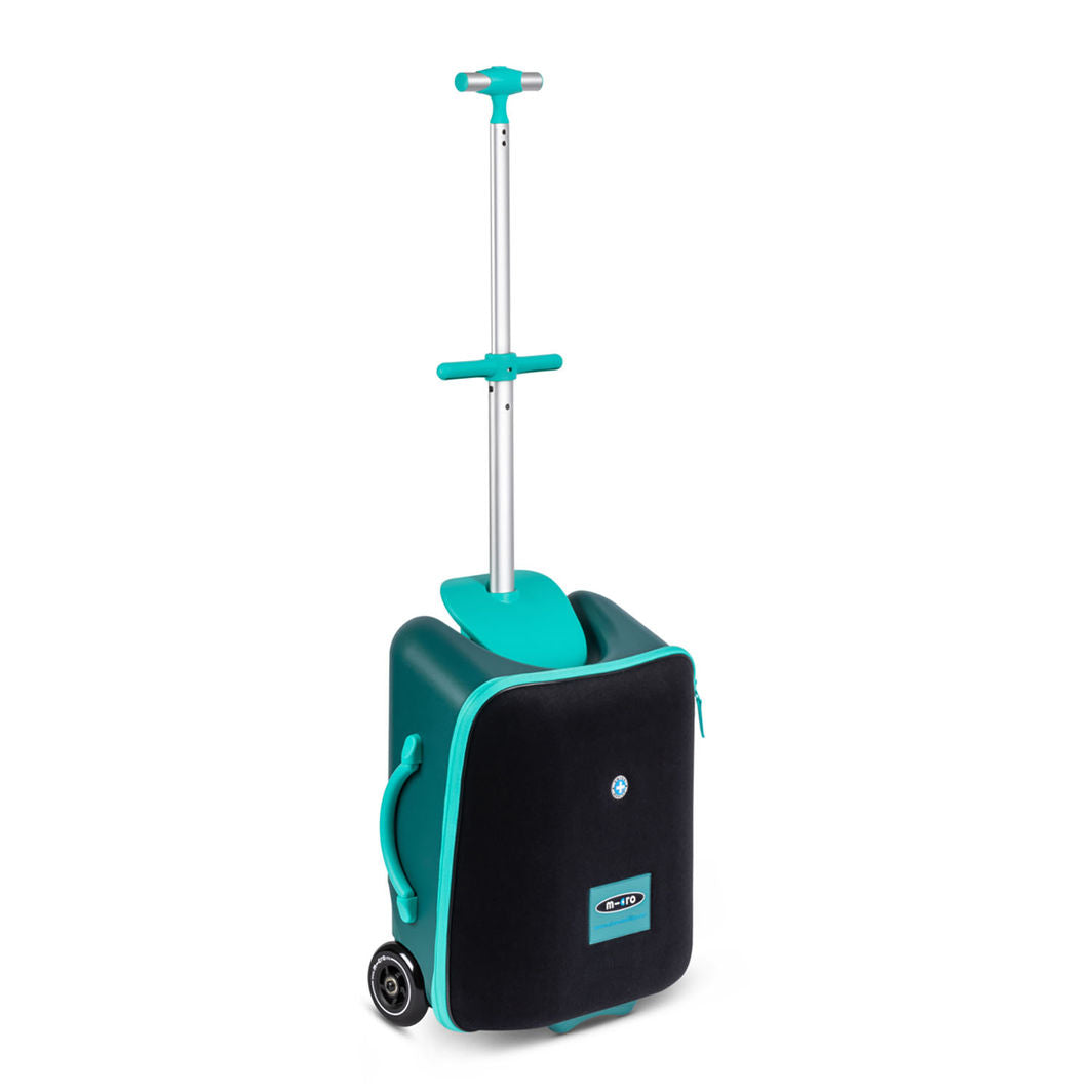 Micro Trolley Eazy Ride-On, Koffert barn kan sitte på - Forest Green