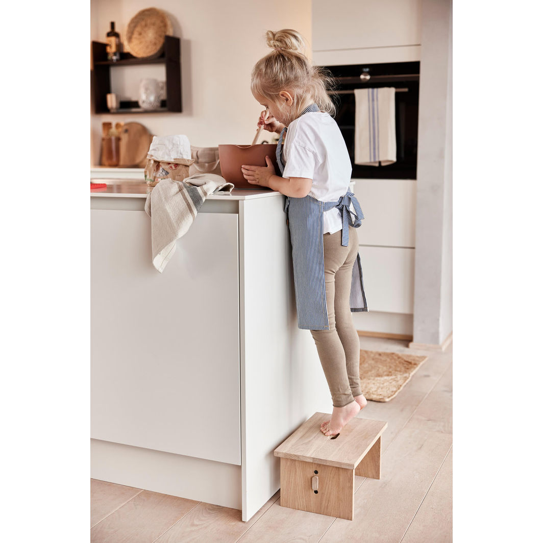 OYOY Forklæde for barn, Stribet Denim Elefant