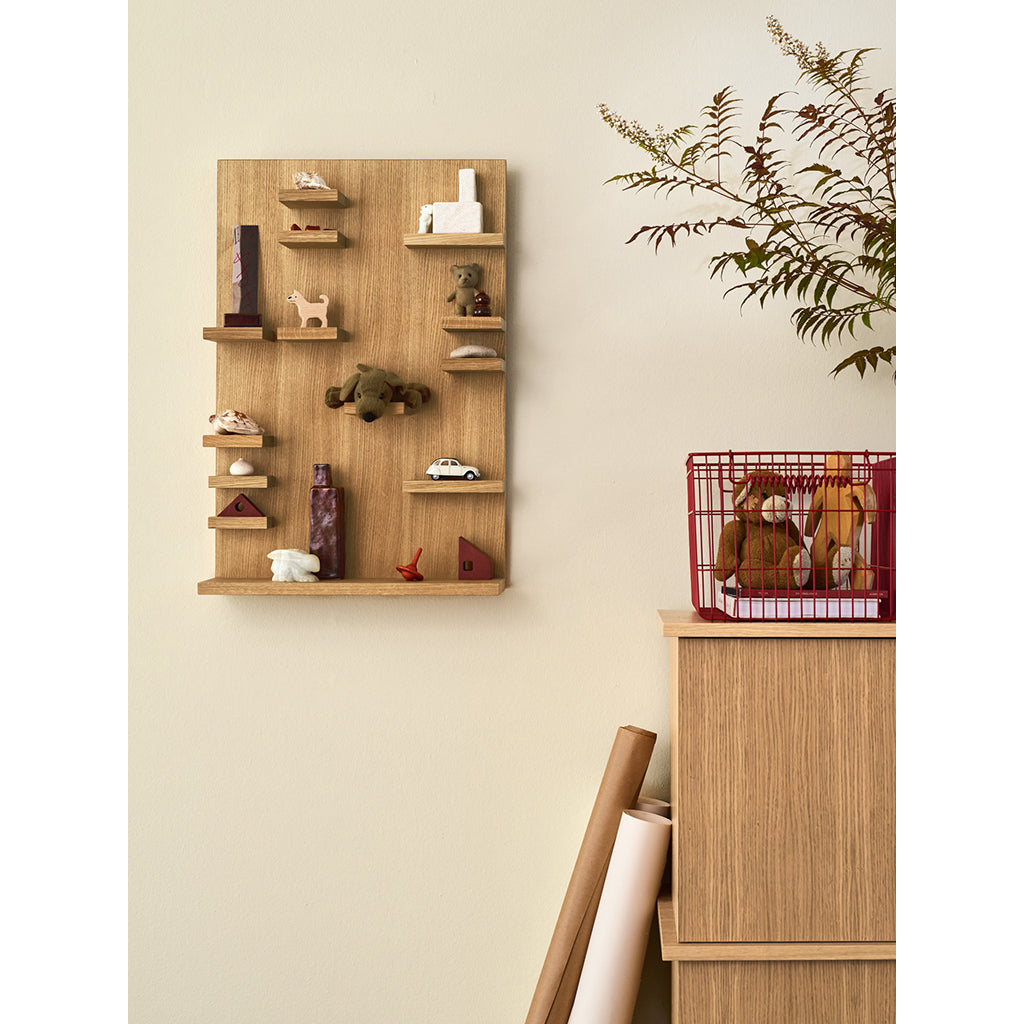ferm Living trådkurv, Cala Stackable Baskets, Sett m. 2 stk. - Poppy red