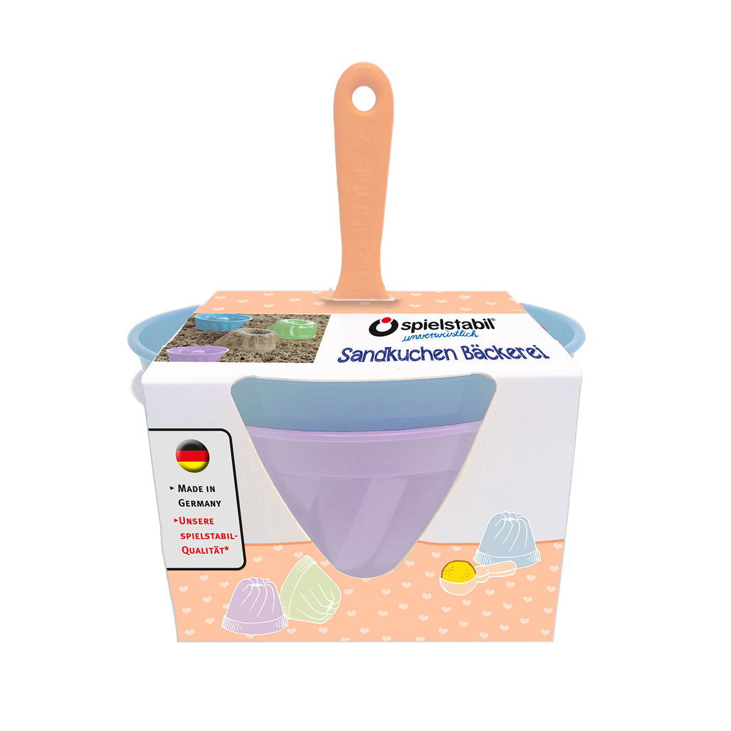 Spielstabil Sandsæt 3 dele, Bag-sandkager - Pastel