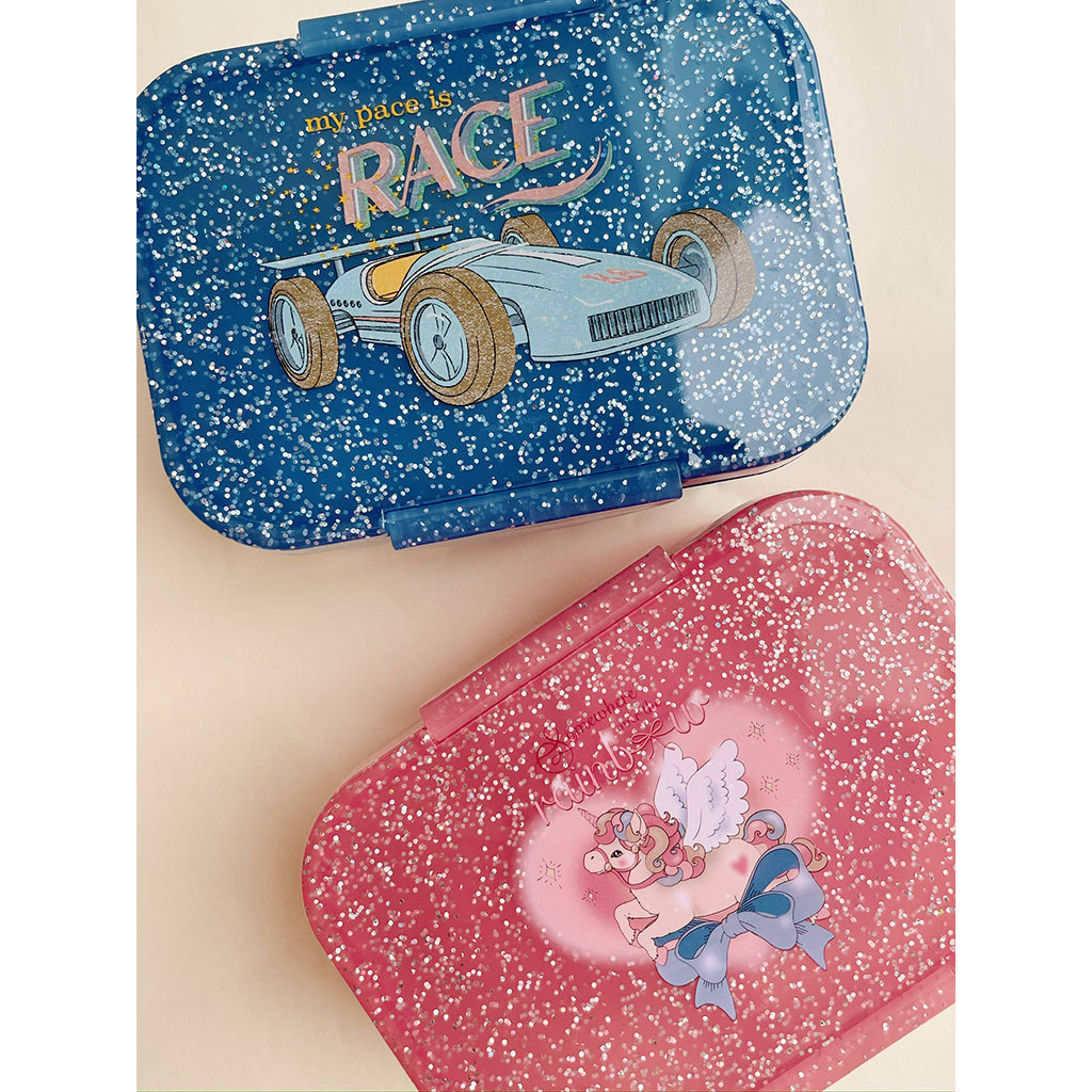 Konges Sløjd Glitter Lunch box, Matboks – Race