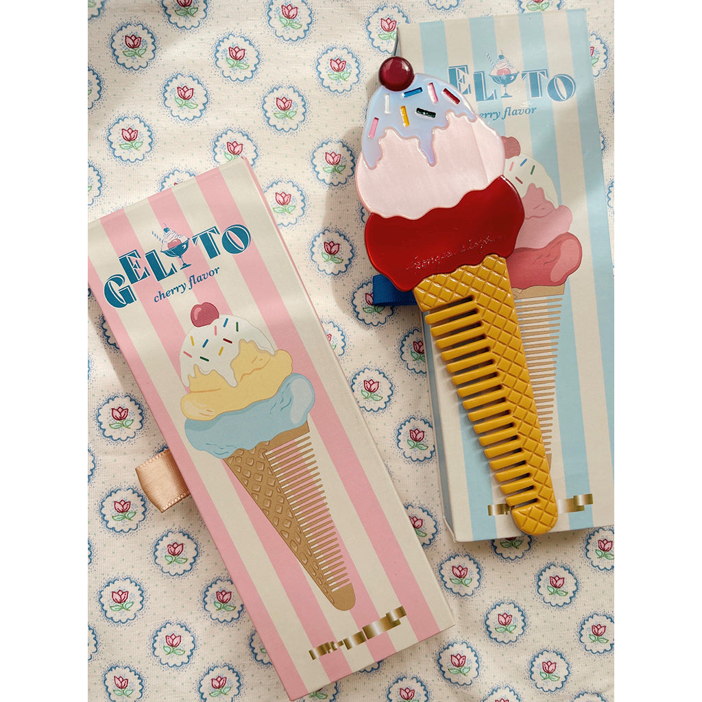 Konges Sløjd kam, Ice cream comb - Amour pink