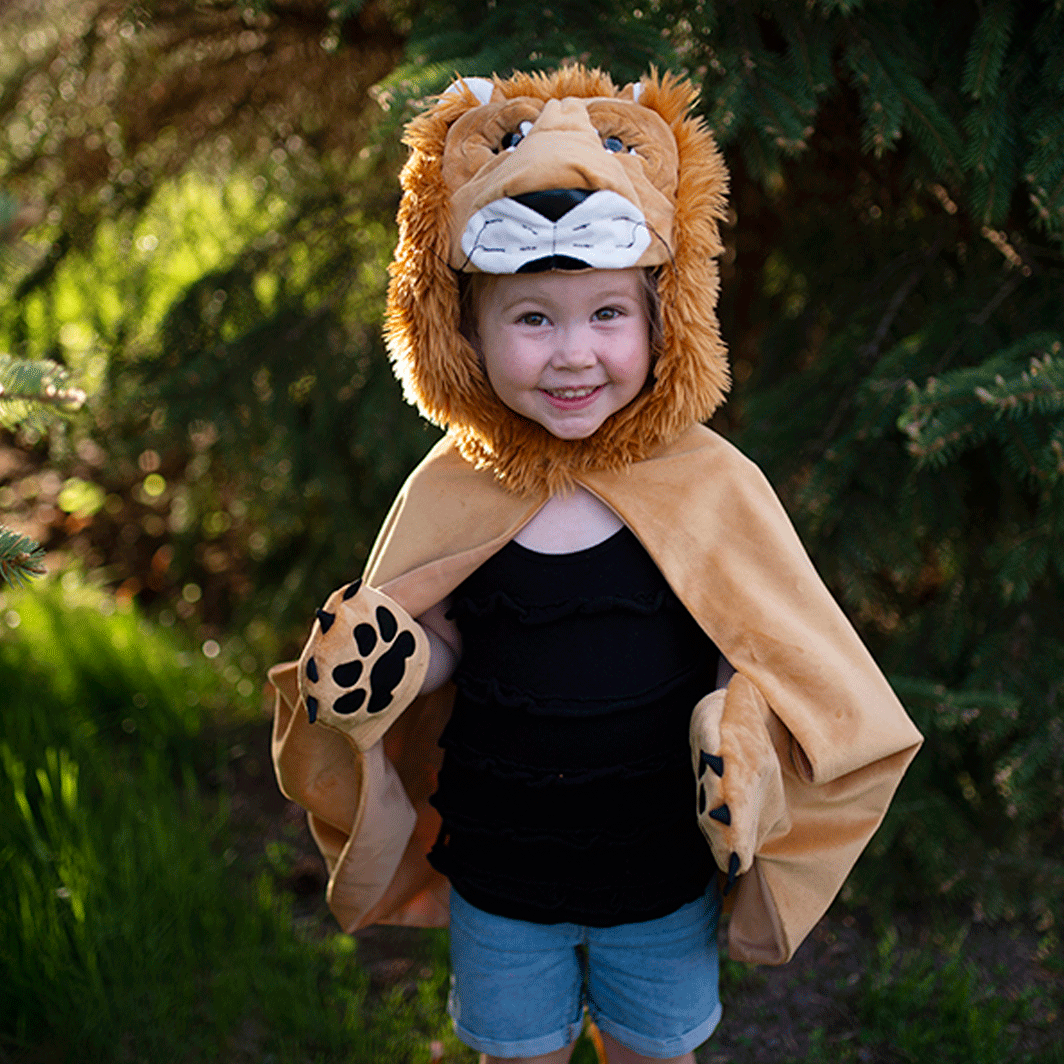 Great Pretenders dyrekostyme til de minste, Woodland Løvekappe - str. 2-3 år